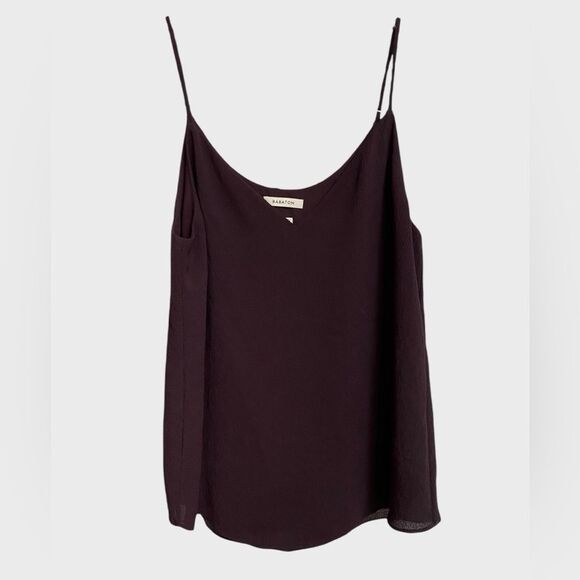 Aritzia Babaton Everly Camisole Size S Plum Purple V-Neck Spaghetti Strap Fairy - Picture 3 of 16